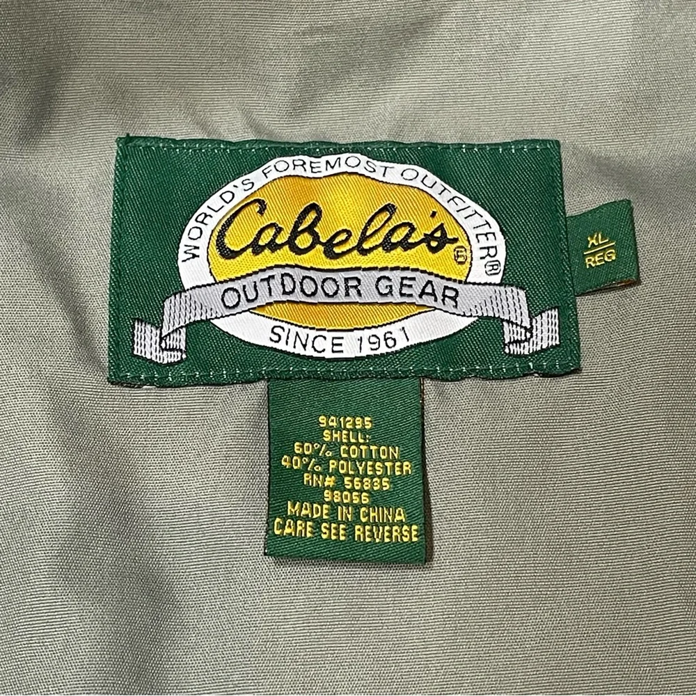 Cabela’s Coors Logo Vest Safari Green Outdoor Vented Camping Fishing Mens XL Reg